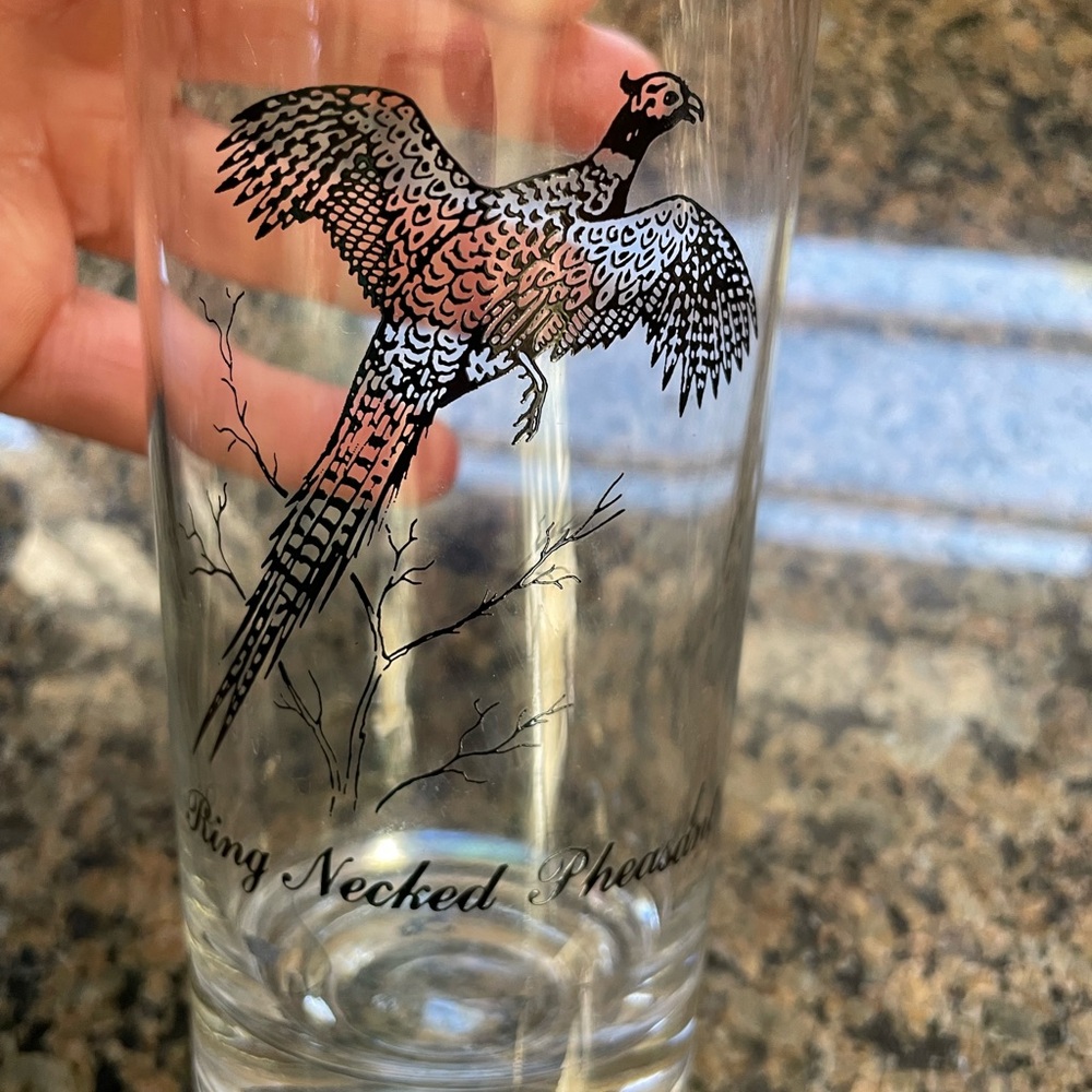 Vintage MCM Federal Glass Tumbler, Sportsman Pattern, Pheasant - Picture 2 of 4
